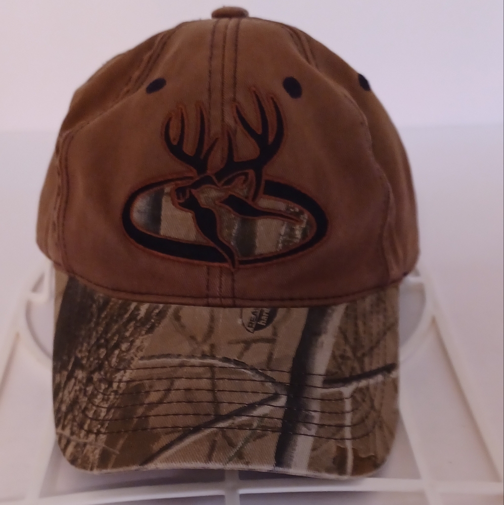 Mens INFINITY Headware Brown Black Headwear Deer Head Camoflage Hook And Lope
